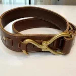 Accessories | Bridle Brown Leather Belt W Brass Hoof Pick 